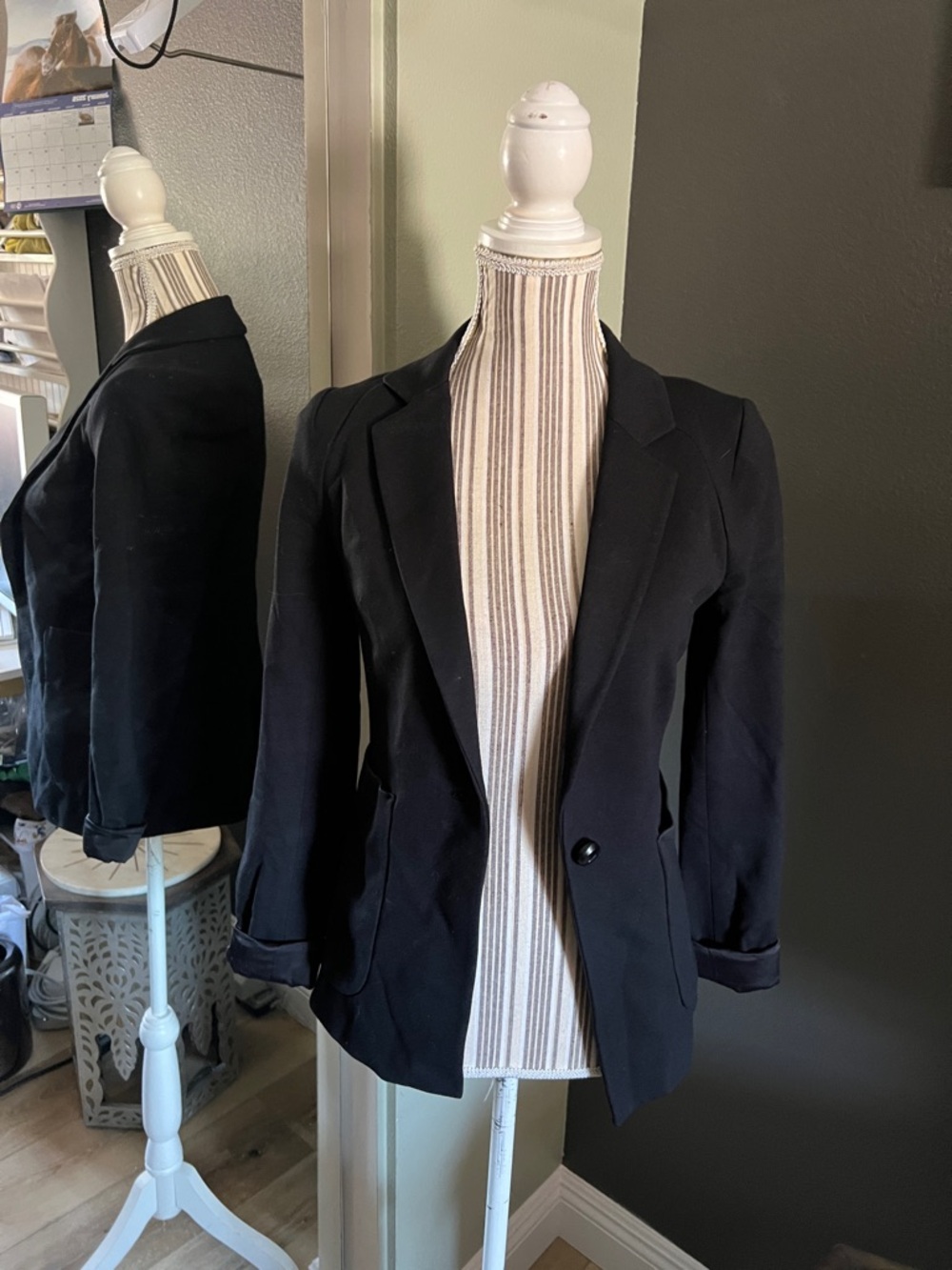 Anthropologie Black Single-Button Women's Blazer